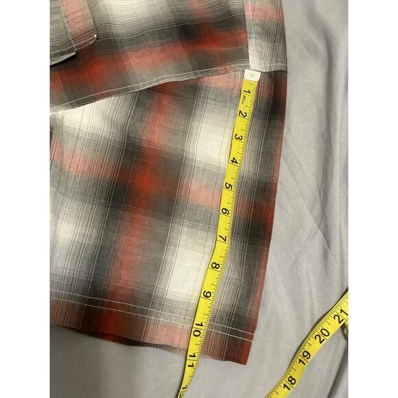 Wolverine Shirt Adult XXL Red Plaid Short Sleeve Button Down Men - Picture 5 of 7